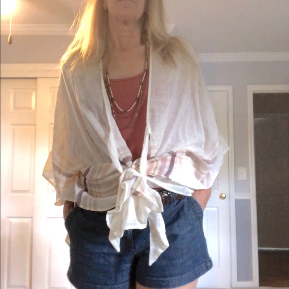 “Universal Thread” tie front kimono top w/matching racer-back rib tank set - 1sz - Picture 3 of 16